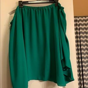 Off the shoulder blouse pretty grass green color